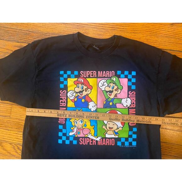 Super Mario Heavy T Shirt Black Mens XL - Picture 5 of 8
